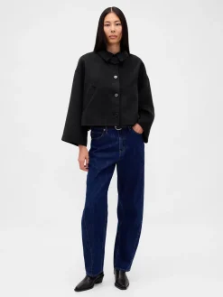 Wool-Blend Swing Jacket