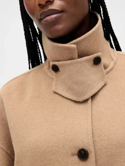 Wool-Blend Swing Jacket