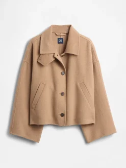 Wool-Blend Swing Jacket